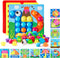 Geekper Button Art Toys for Toddlers - Color Matching Mosaic Pegboard Educational Toys for Kids