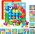Geekper Button Art Toys for Toddlers - Color Matching Mosaic Pegboard Educational Toys for Kids