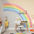 55"x63" Large Rainbow Wall Stickers, Mural Watercolor Half Rainbow Wall Decals Peel and Stick Vinyl Wall Art Decor