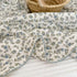 100% 1 47"x51" BuLuTu Cotton Muslin Toddler Blanket for Girls Boys Shabby Chic Blue Floral Baby Blanket Soft