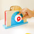 Set (9 Melissa & Doug Bread and Butter Toaster pcs) - Wooden Play Food and Kitchen Accessories