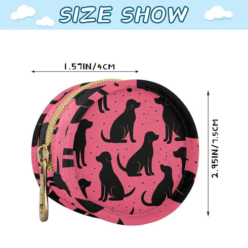 Dots Round Pacifier Storage Case with Zipper, Portable Pacifier Case for Travel, Diaper Bag & Purse, Pacifier Container