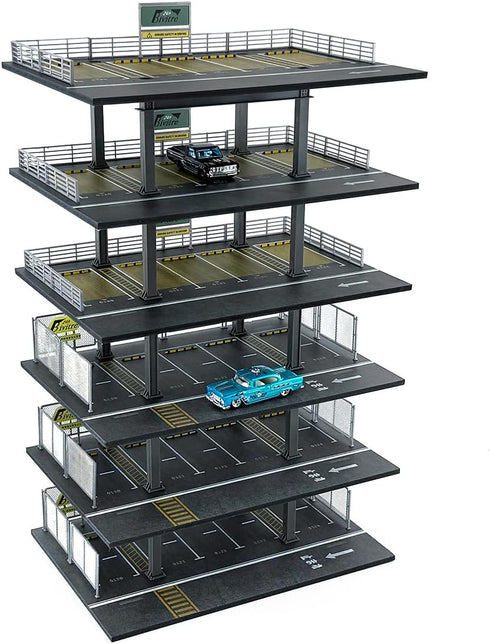 1/64 15 Scale Die-cast Model Car Display Case Organizer - Parking Garage Diorama Compatible with Hot Wheels Matchbox