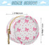 Nesatuwa Watercolor Pink Bows Pacifier Holder Case with Clip Portable Small Travel Pacifier Pouch for Mom Bag Zipper
