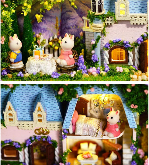 Spilay Dollhouse Miniature Kit with Furniture - DIY Iron Box Theater, 1:24 Scale, Best Birthday Gift for Adults