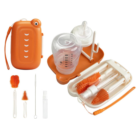 Dawufirst Baby Travel Bottle Brush Set, Baby Bottle Cleaning Kit, Baby Bottle Cleaner