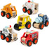 6Pcs Wooden Cars for Toddlers 1-3, Push and Go Vehicle Toys, Hand Push Car Toys for 1+ Year Old, Montessori Toys