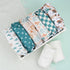 3.0 6 Pack 6 5-Layer Mama Koala Pocket Cloth Diapers for Babies with AWJ Lining, with Natural Cloth Diaper Inserts