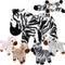 Hollowfly 5 Pcs Zebra Plush Toy Gift Set 12.6" Mommy Zebra with 4