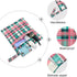 Haskirky 2 Turquoise Pink Tartan Pcs Cloth Diaper Wet Dry Bags,Waterproof and Washable Bag for Travel Reusable Wet Bag