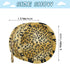 PYBUG Leopard Print Round Pacifier Storage Case, Polyester & TPU Lined with Hook Buckle, Pacifier Container Box