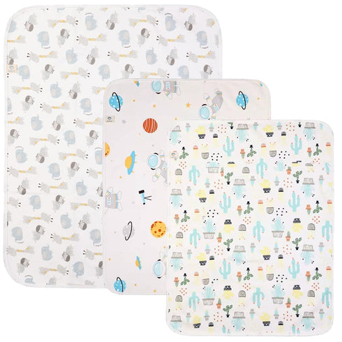 1 37.5x27.5 Inch 2 27.5X22 inch 3 Pack Baby Portable Changing Pad Changing Table Pads Diaper Changing mat Liners Large