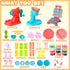 3 1 Set, 3+ (12 Crelloci in Color Dough Kitchen Creations Ice Cream Spaghetti Burger Maker Machine, Art Crafts Food