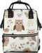 ZSUUGJ Cute Owl Printed Diaper Bag Backpack Baby Bag Multi Function Baby Changing