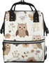 ZSUUGJ Cute Owl Printed Diaper Bag Backpack Baby Bag Multi Function Baby Changing