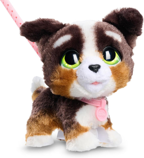 furReal Walk-A-Lots Bernedoodle, 8-inch Interactive Plush Puppy with Sounds, Kids Toy for Ages 4 and Up by Just Play