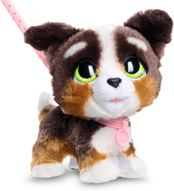 furReal Walk-A-Lots Bernedoodle, 8-inch Interactive Plush Puppy with Sounds, Kids Toy for Ages 4 and Up by Just Play