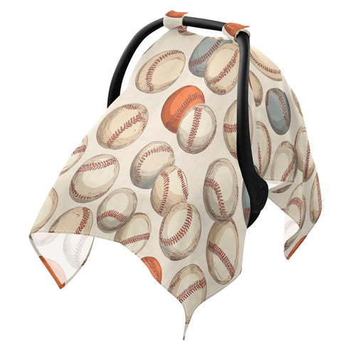 Mazeann Vintage Baseball Sport Car Seat Cover Baby Breathable Soft Infant Carseat Covers