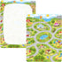 CZXW 52" 28" Cartoon Town Map Crib Sheets Fitted x Natural Cotton Soft & Breathable for Baby Crib Mattress