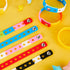 Aoriher Back to School Silicone Charm Bracelets for Kids, 7 Inch Adjustable Rubber Wristband with Holes