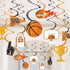 Levfla 35CT Basketball Party Decorations | Hanging Swirls Decoration for Teenagers Birthday, March Madness Sports