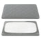 TILLYOU Pack and Play Sheet - Soft Quilted Crib Cover Pad, Thick Mattress Protector for Toddlers (39"x27", Grey)