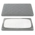 TILLYOU Pack and Play Sheet - Soft Quilted Crib Cover Pad, Thick Mattress Protector for Toddlers (39"x27", Grey)