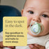 Tommee 0-6 Symmetrical Pack 6 Tippee Night Time Pacifier, Months, Silicone Baglet, BPA-Free Binkies, Glow in The Dark