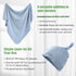 Set 45" 45"(Lightblue) iEvolve Cotton Knitted Baby Swaddle Blanket with Hat Headband Newborn Swaddle Wrap Receiving