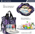 SPRIPORT Backpack Leaves Purple Florals Beautiful Diaper Bag for Baby Boys Girls Multifunction Travel Tote