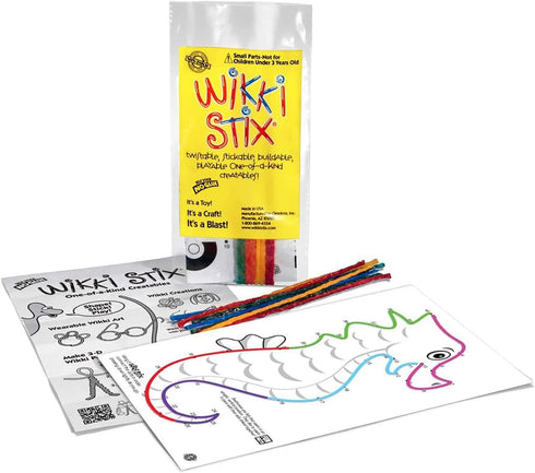 12 WikkiStix Sea Life Pak Features Sea Creatures with Hands-on Activity and Fun Fact on Each, Made in The USA!