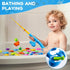 LILYBUDS 3-5 4-8, 3 4 5 6 7 8 Magnetic Fishing Game Toys for Kids Toddlers Water Table Bathtub Toys with Pole Rod Net