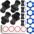 ShareGoo Metal +10mm Extended 17mm Splined Wheel Hex Hub Adapter Compatible with 1/10 Slash 2WD 4X4 Rustler Stampede Bandit 2WD 4X4 RC Car (Blue)