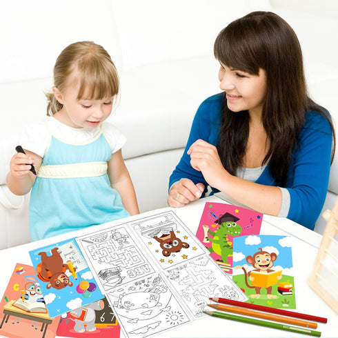 42Pcs Mini Coloring Books for Kindergarten Graduation, Small Activity Books for Kids, Classroom Party Favors, Congrats