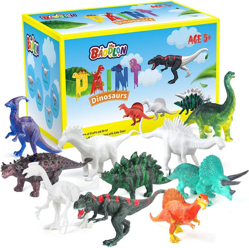 Set 10 5, 6, 7, 8 BAODLON Kids Arts Crafts Dinosaur Toy Painting Kit - Dinosaur Figurines, Decorate Your Dinosaurs