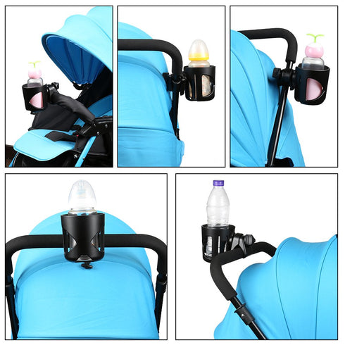 Accmor Universal Cup Holder, 360° Rotatable Large Caliber Stroller, Bike, Wheelchair, Walker Cup Holder, Black