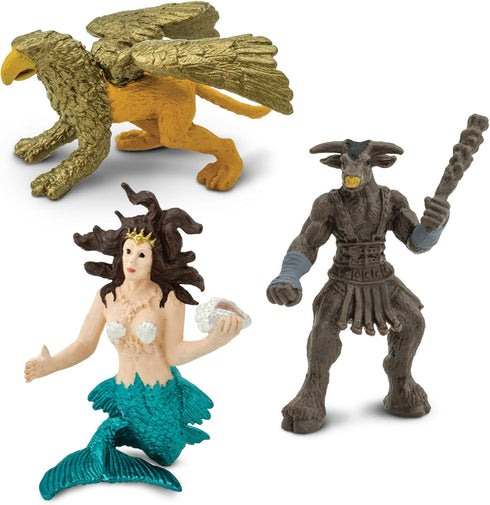 8 3+ Safari Ltd. Mythical Realm TOOB - Mini Figurines: Chimera, Griffin, Phoenix, Unicorn, Sea Dragon, Minotaur