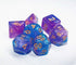 DND Blue Purple Glitter Dice Set for Dungeon and Dragons, D&D RPG Table Games, Polyhedral Dice