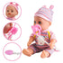 deAO 12” Baby Doll Play Set, 21 PCS with Crib, Mobile, High Chair, Feeding Accessories for Girls Kids