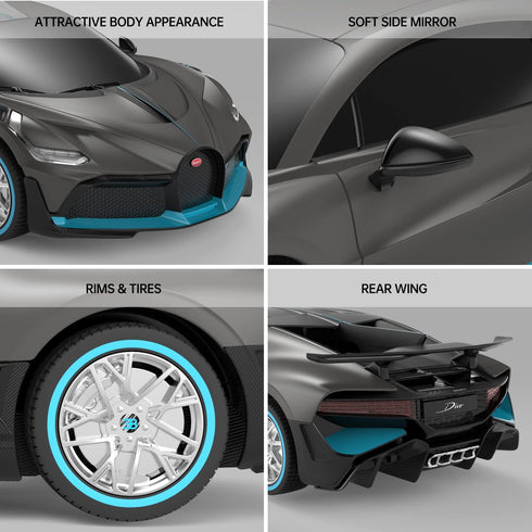 RASTAR Bugatti Divo 1:24 RC Car, Remote Control Bugatti Toy Model for Boys, Kids, Adults, Gifts for Dad