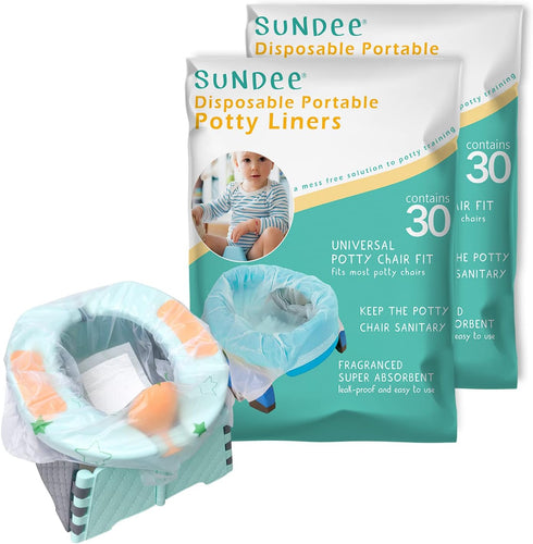 sundee Potty Chair Liners, Portable Disposable Potty Liner Bags for Universal Potty Training