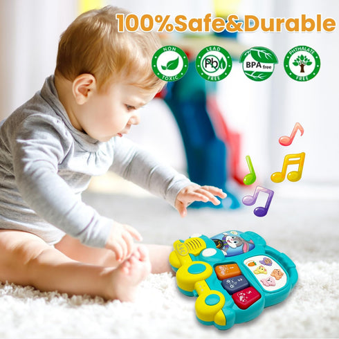 Baby Music Toys for 12-18 Months, Animal Baby Piano Musical Light Infant Toys, Birthday Gift for 1-2 Year Olds