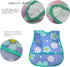 Waterproof Baby Bib Infant with Snaps - Fits Baby & Toddler 6-24 Months, 4pcs (Floral Bunny Fish)