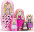 GRPSKCOS Nesting Dolls, Cute Angel Girls Stacking Russian Matryoshka Dolls Set of 5 for Kids