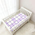 JUNZAN 52x28 Plaid Gingham Baby Crib Sheets Cotton Fitted Crib Sheets for Boys Girls Standard Toldder Bed Mattress