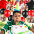 Red Black Birthday Party Decoration Kit - Happy Birthday Banner, Latex Balloons, Fringed Curtain, Confetti