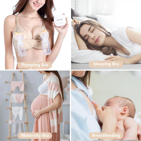 4HOW Pumping Bra Hands Free Pumping and Nursing Bra All in One