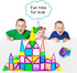 Everplay 66 pc Magnetic Tiles with Multicolored Car Set, Building Blocks Toys, STEM Educational Learning Magnet Toy for