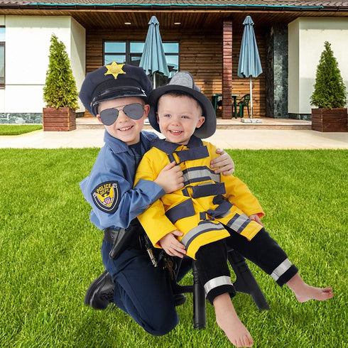 3 Otters 6PCS Police Pretend Play Toy Set, Cop Accessories, Metal Handcuffs for Kids