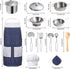 Set Set KODATEK Play Kitchen Accessories, Kids Kitchen Pretend Play Toys, Kitchen with Stainless Steel Cooking Utensils